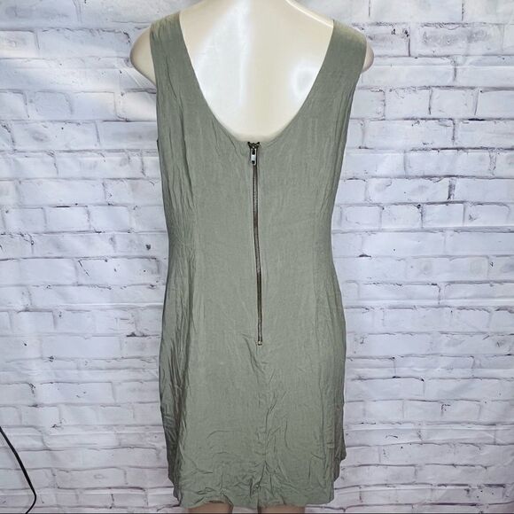 French Connection UK Style Sleeveless Sequin Mini Dress, Green & Gold - Picture 7 of 11